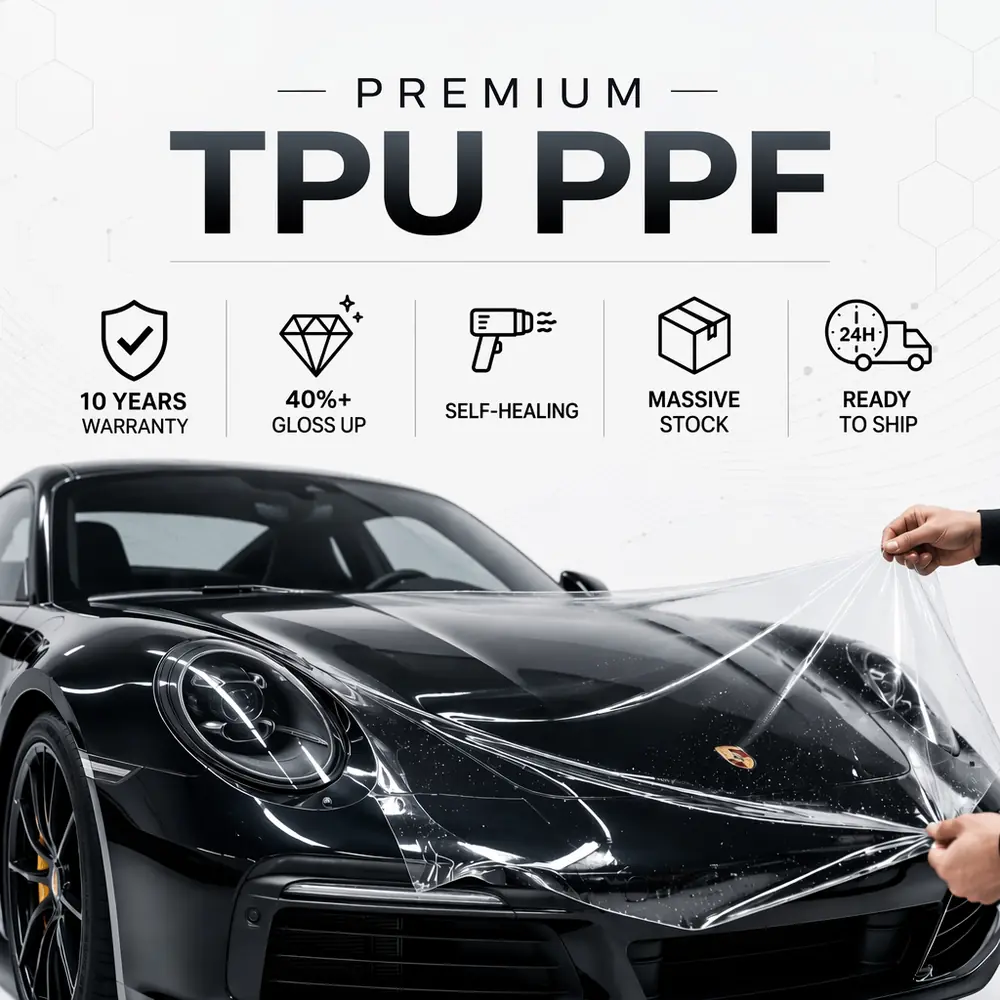 8.5 Mil 10-Year Hydrophobic Clear TPU PPF