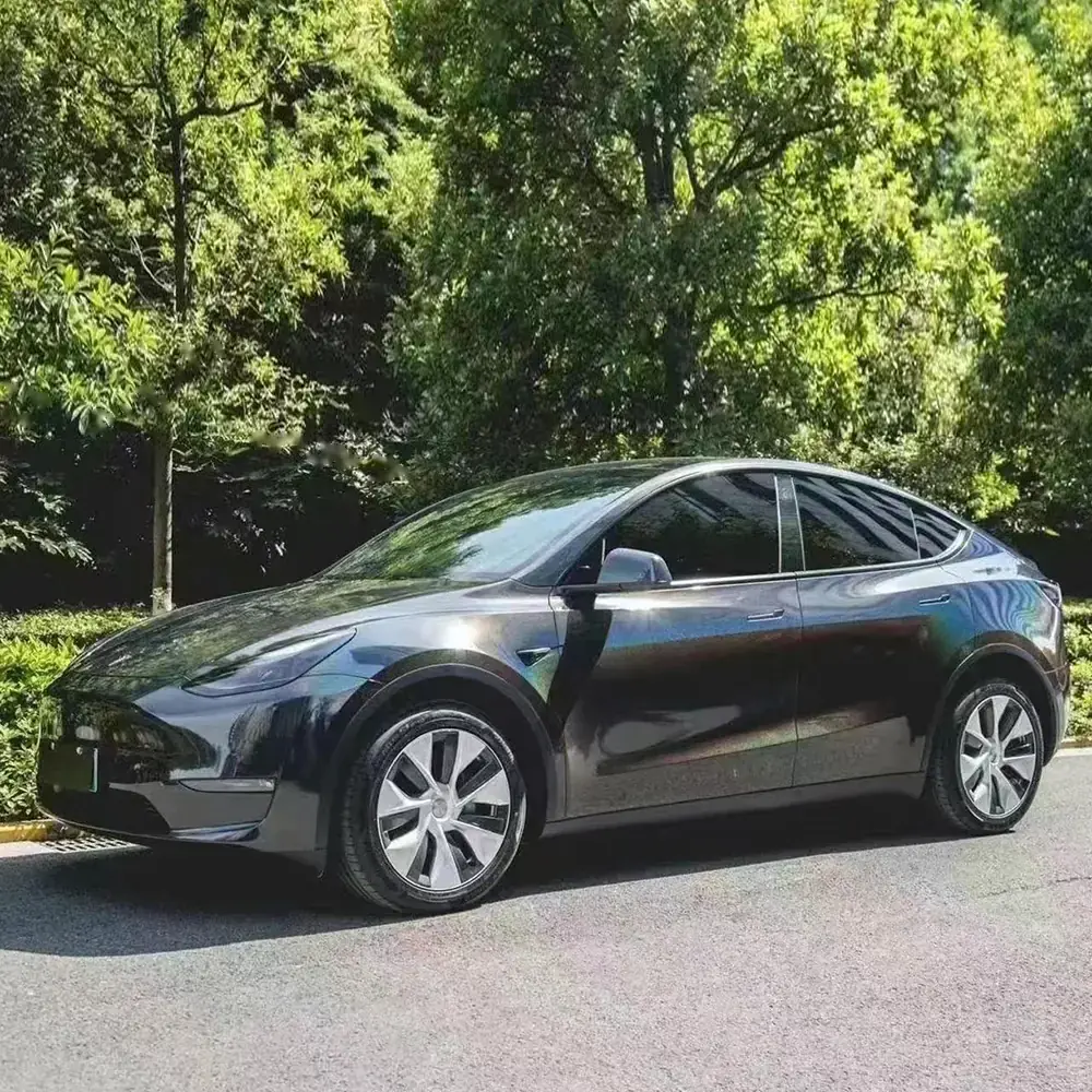 Black Gloss Iridescent Holographic Vinyl Wrap