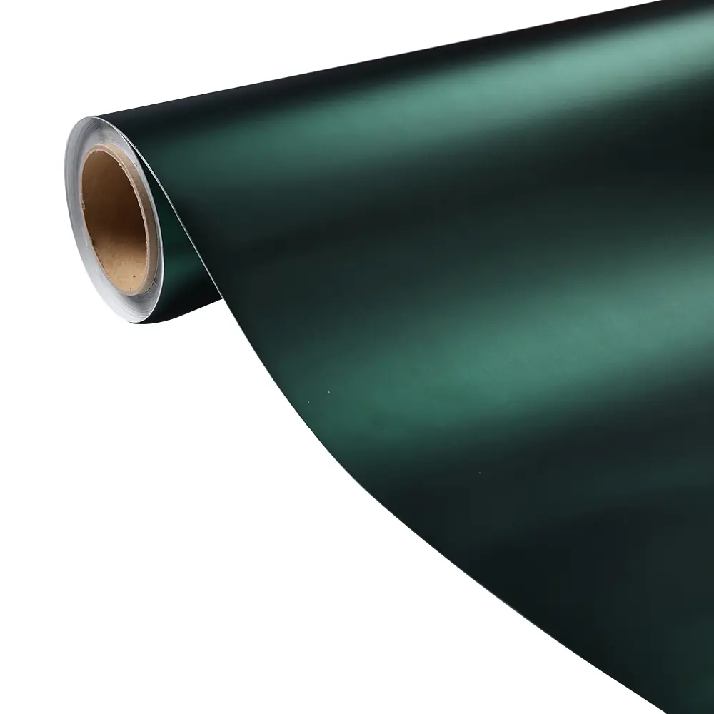 Satin Chrome Venom Green PET Liner Wrap