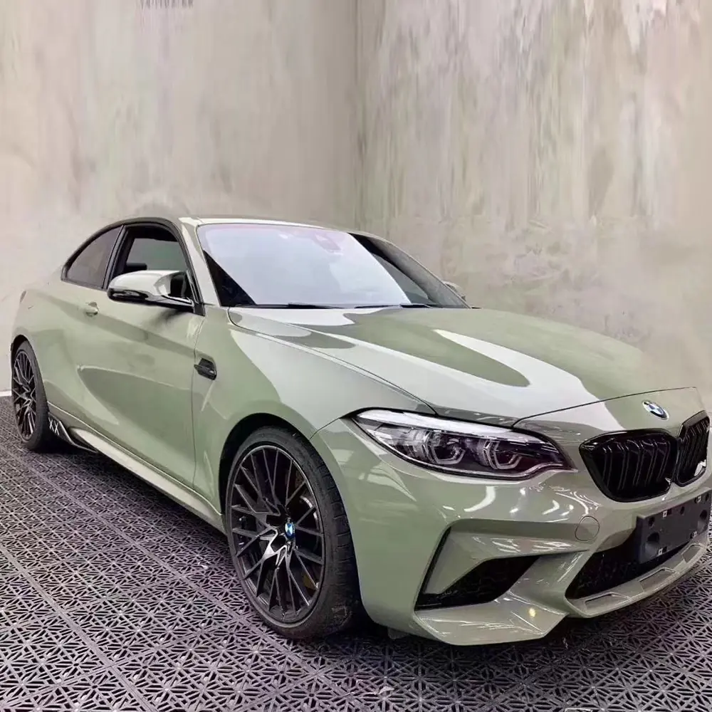 Khaki Grey Super Gloss Crystal Vinyl Wrap