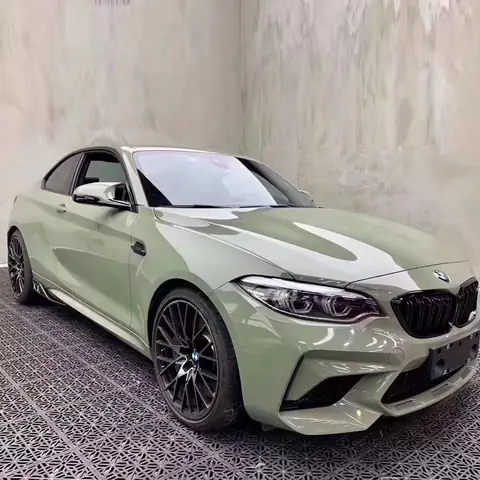 Khaki Grey Super Gloss Crystal Vinyl Wrap