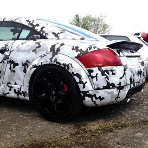 Low-Tack Snow Camo Vinyl Wrap