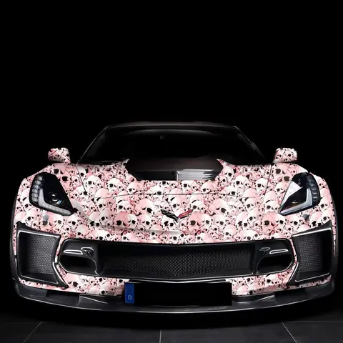 Custom Bomb Camo Vinyl Wrap
