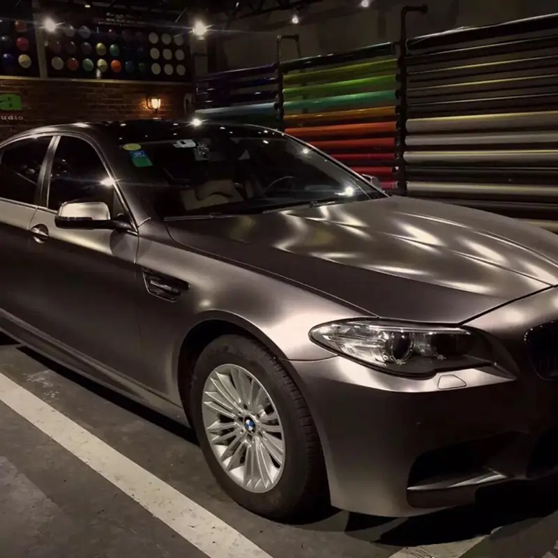 Tungsten Black Satin Metallic Vinyl Wrap