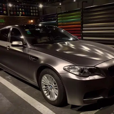 Tungsten Black Satin Metallic Vinyl Wrap