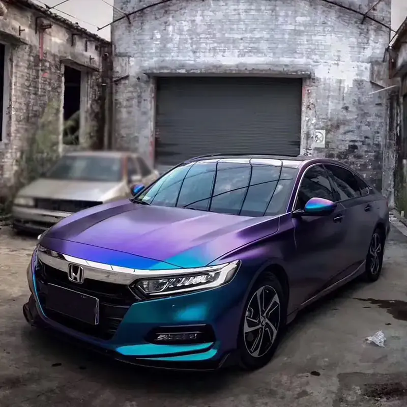 Purple to Blue Matte Diamond Chameleon Vinyl Wrap
