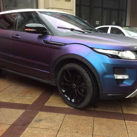 Blue to Purple Matte Diamond Chameleon Vinyl Wrap