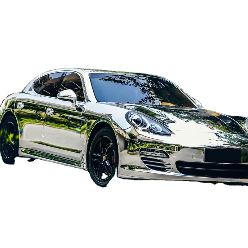 Silver Mirror Chrome Stretch Vinyl Wrap