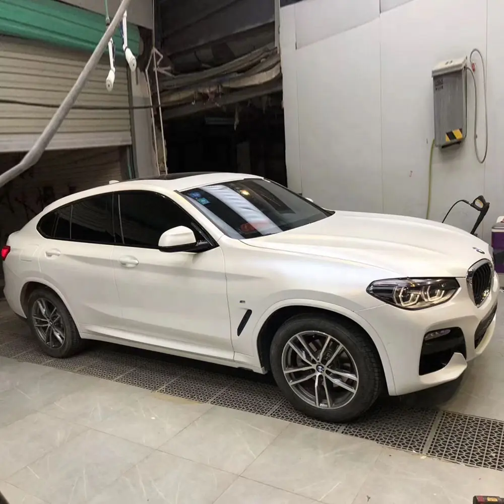 Pearl White Satin Metallic Vinyl Wrap