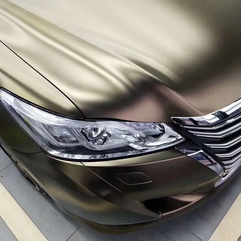 Coffee Bronze Satin Metallic Vinyl Wrap