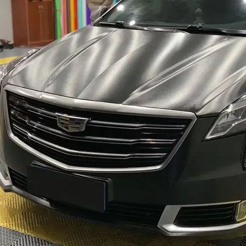 Black Satin Metallic Brushed Vinyl Wrap