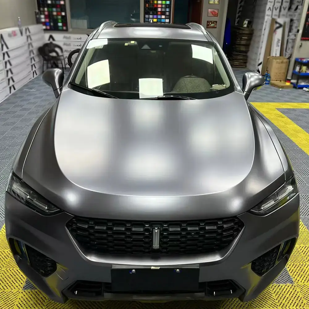 Carbon Grey Satin Metallic Vinyl Wrap