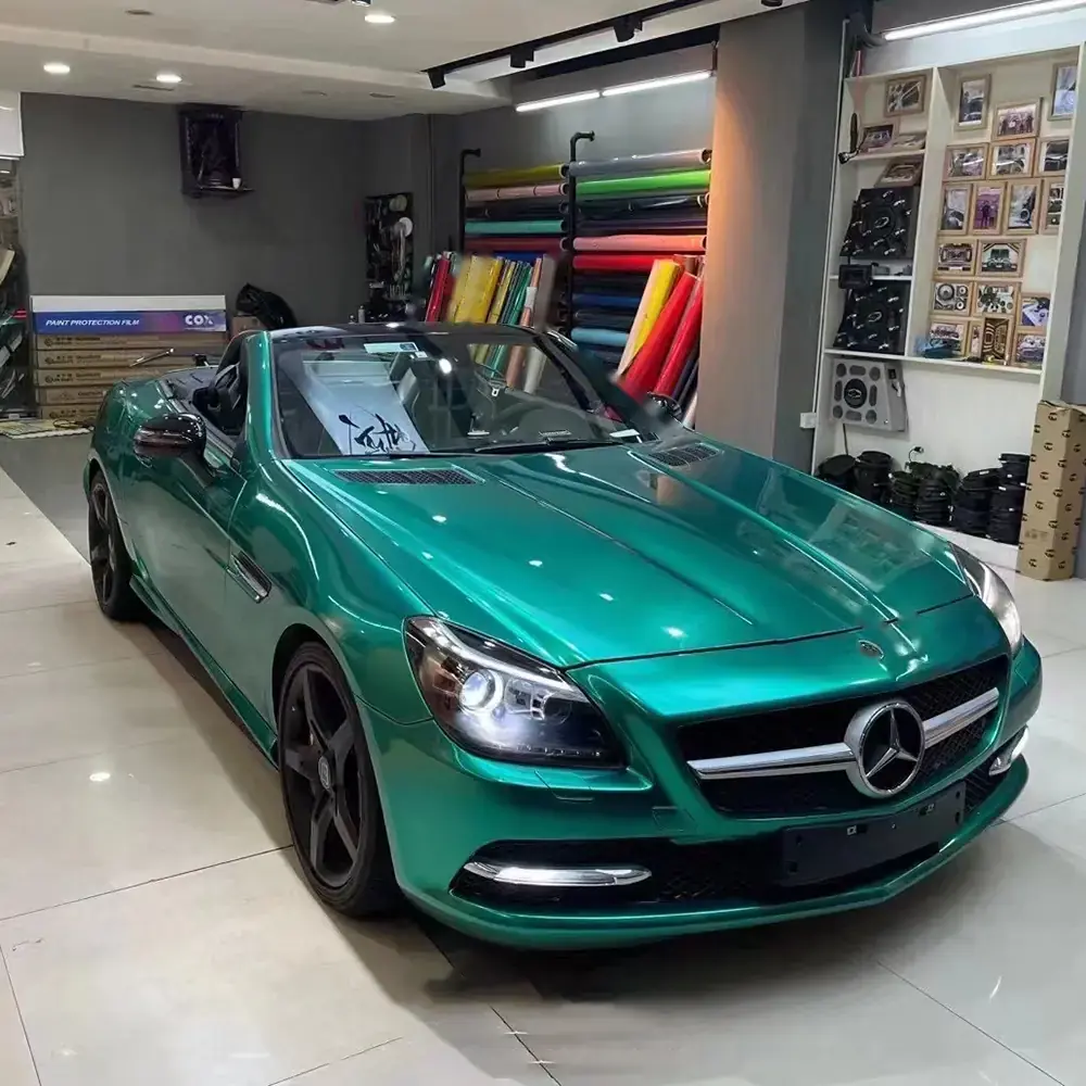 Emerald Green Super Gloss Metallic Vinyl Wrap, 1.52 × 17 m (0942)