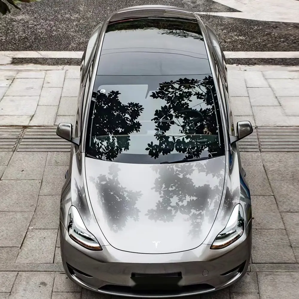 Silver Liquid Metallic PET Liner Wrap