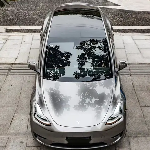Silver Liquid Metallic PET Liner Wrap