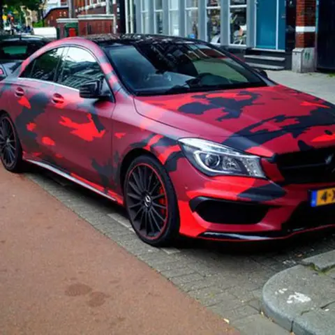 Red Camo Vinyl Wrap