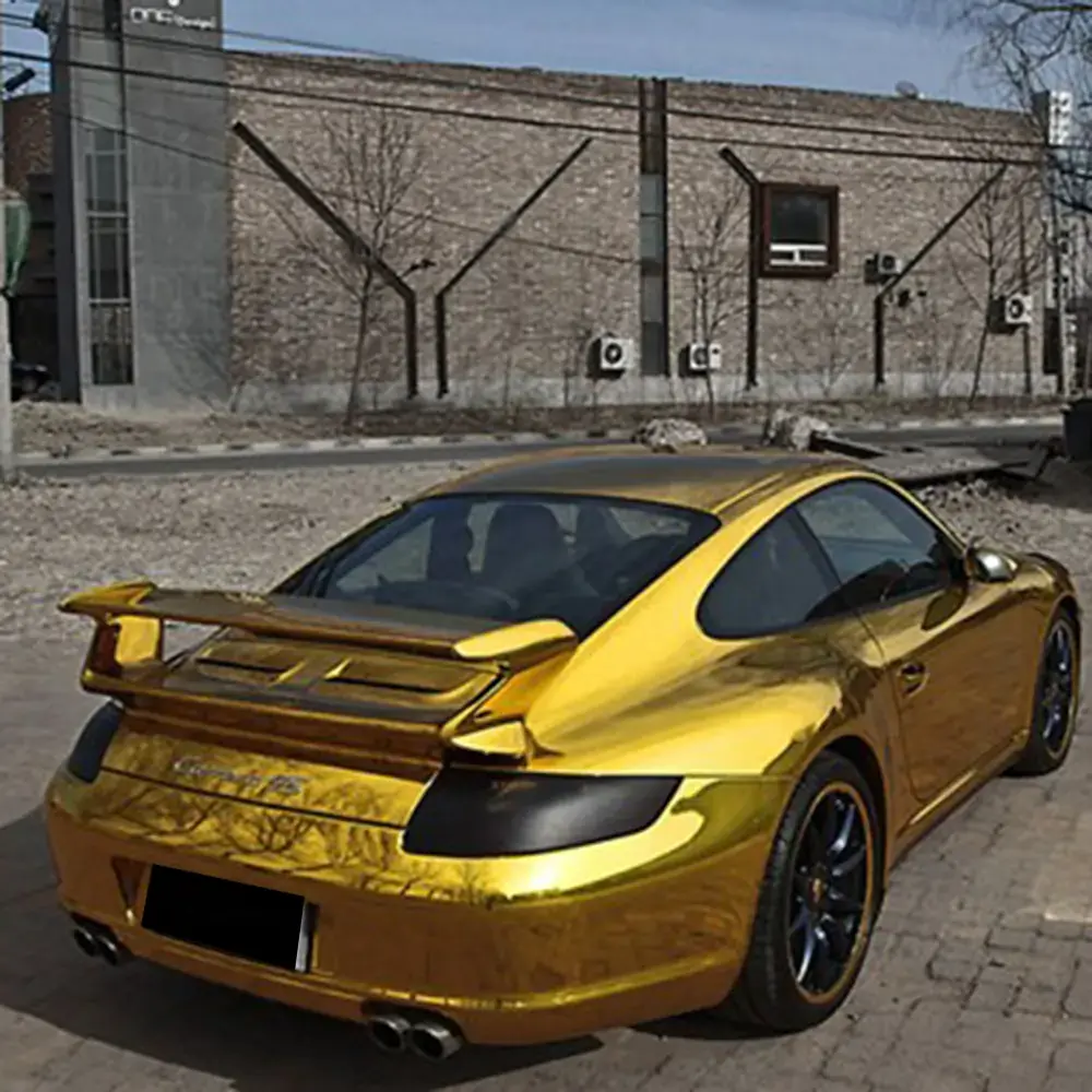 Mirror Chrome Gold PET Liner Wrap