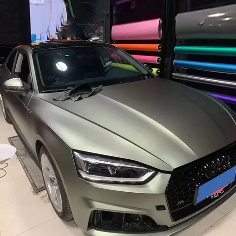 Green Grey Ultra Matte Metallic Vinyl Wrap