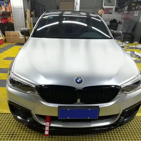Silver Satin Metallic Vinyl Wrap