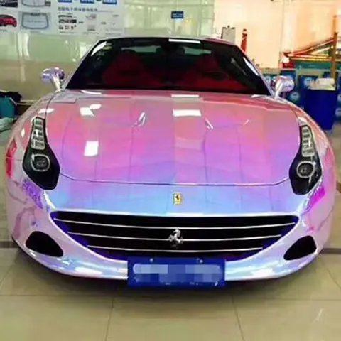 White Rainbow Iridescent Chrome Vinyl Wrap