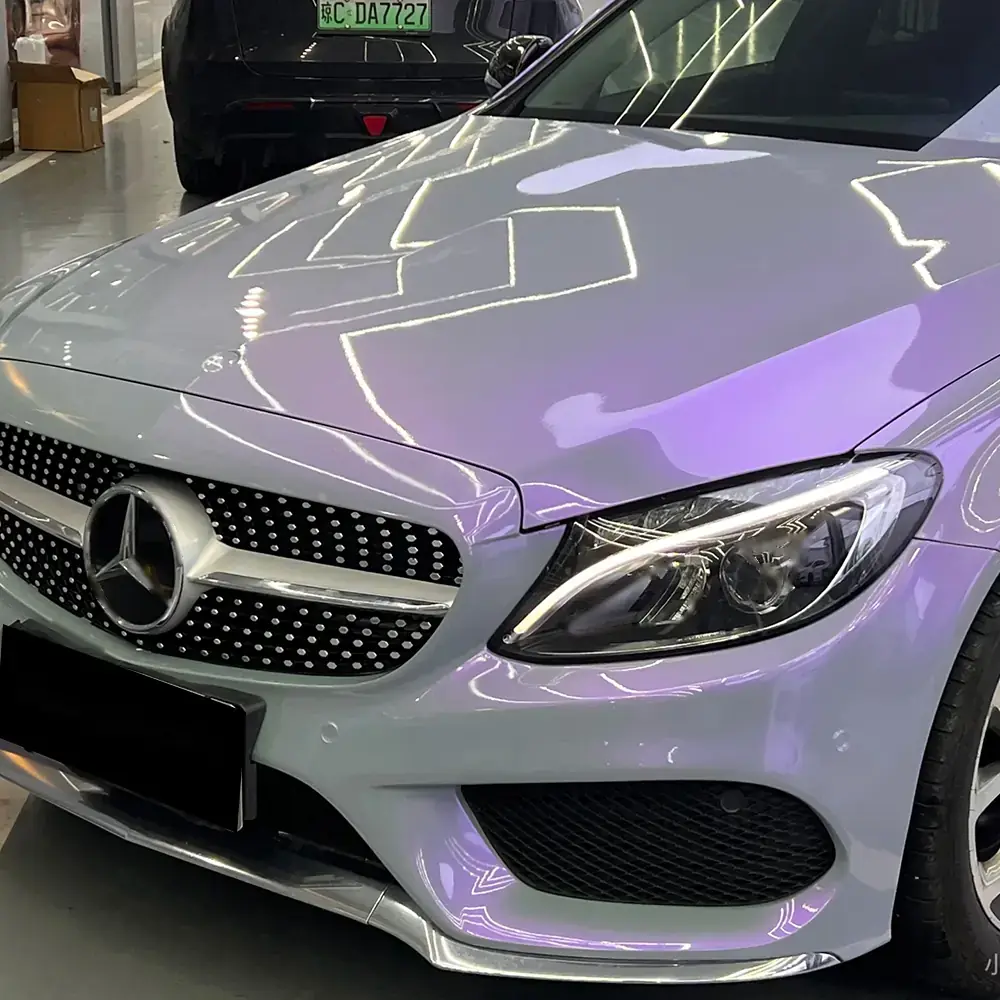 Gloss Magic Grey Purple PET Liner Wrap