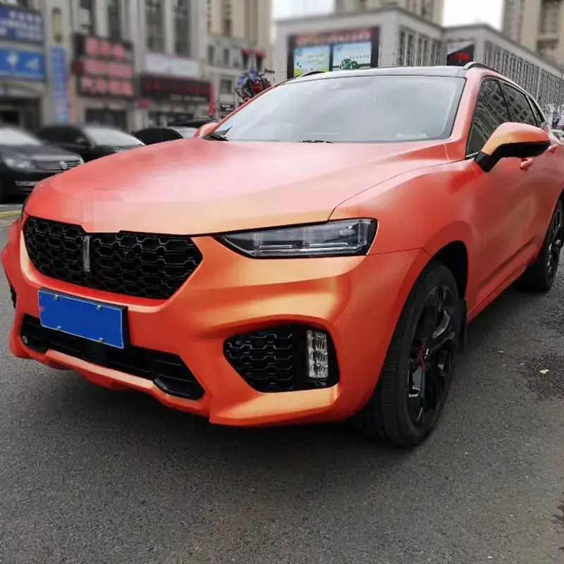 Gold Orange Matte Diamond Chameleon Vinyl Wrap