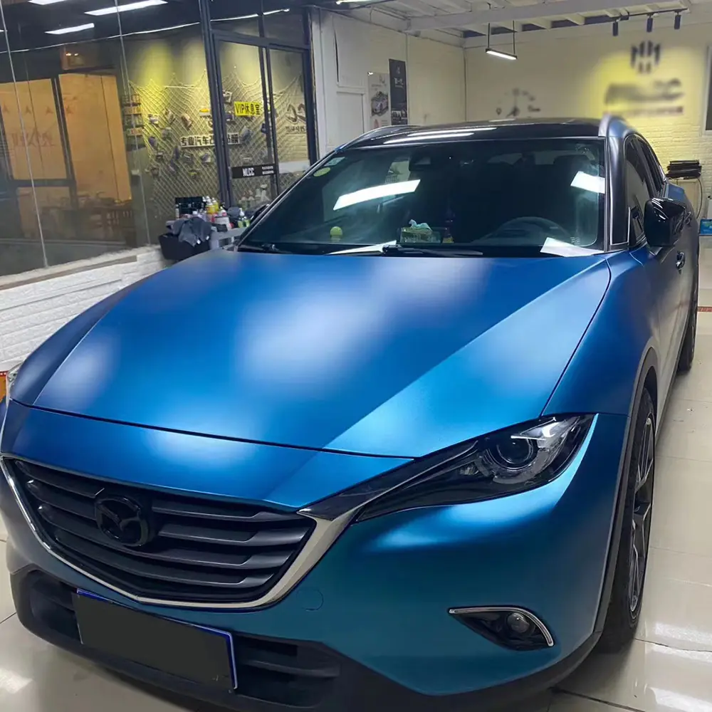 Dark Blue Matte Heavy Metallic Vinyl Wrap