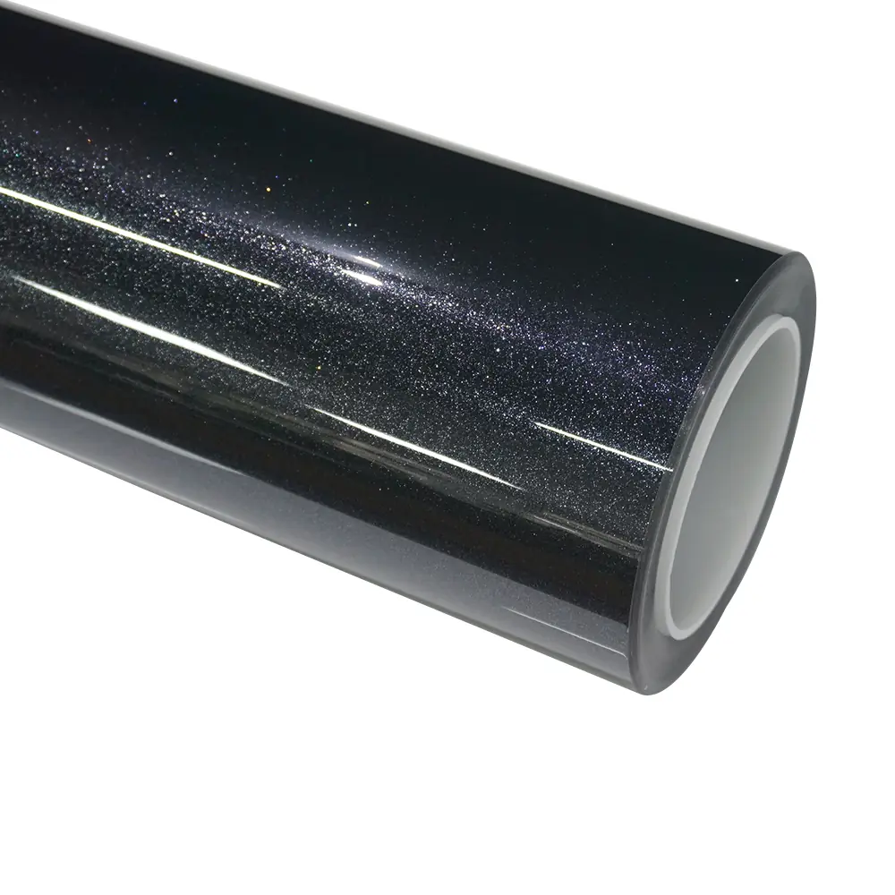 Black Gloss Diamond Sparkle Vinyl Wrap