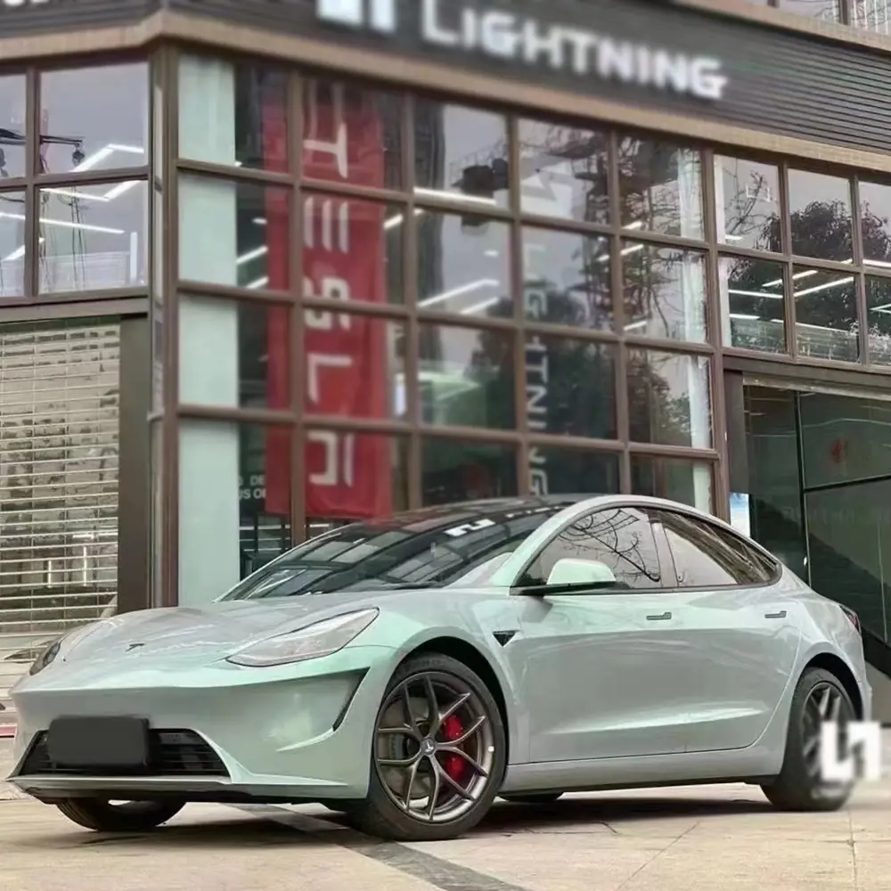 Lime Grey Green Twin-Color Candy Gloss Vinyl Wrap