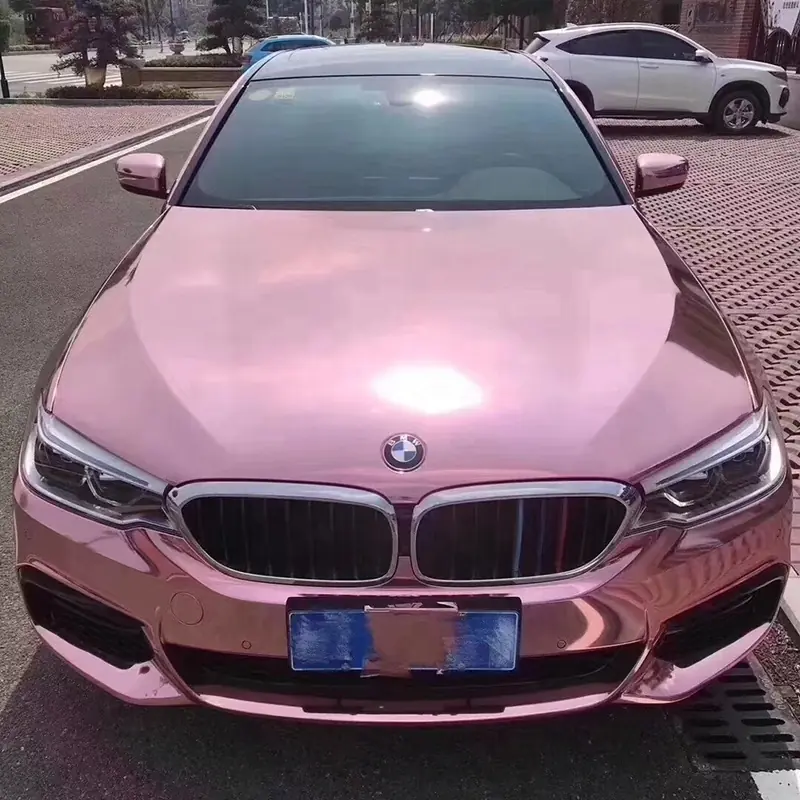 Rose Gold Stretchable Chrome Vinyl Wrap
