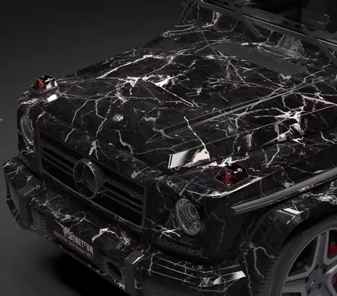 White Marble Black Vein Vinyl Wrap
