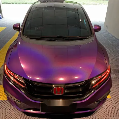 Purple Gloss Iridescent Holographic Vinyl Wrap