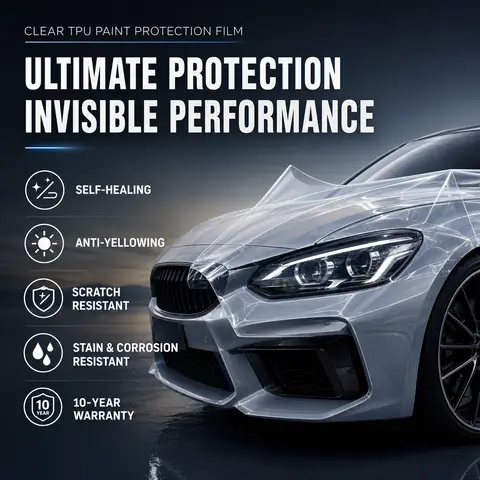 7.5 Mil High Gloss Clear TPU PPF
